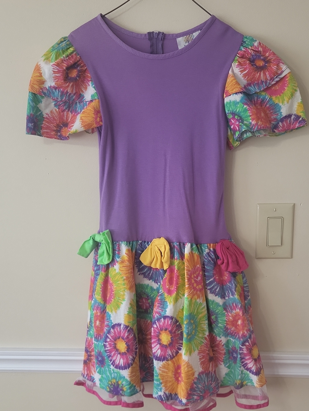 Reitmans Purple Dress with Multicolor Floral Skirt